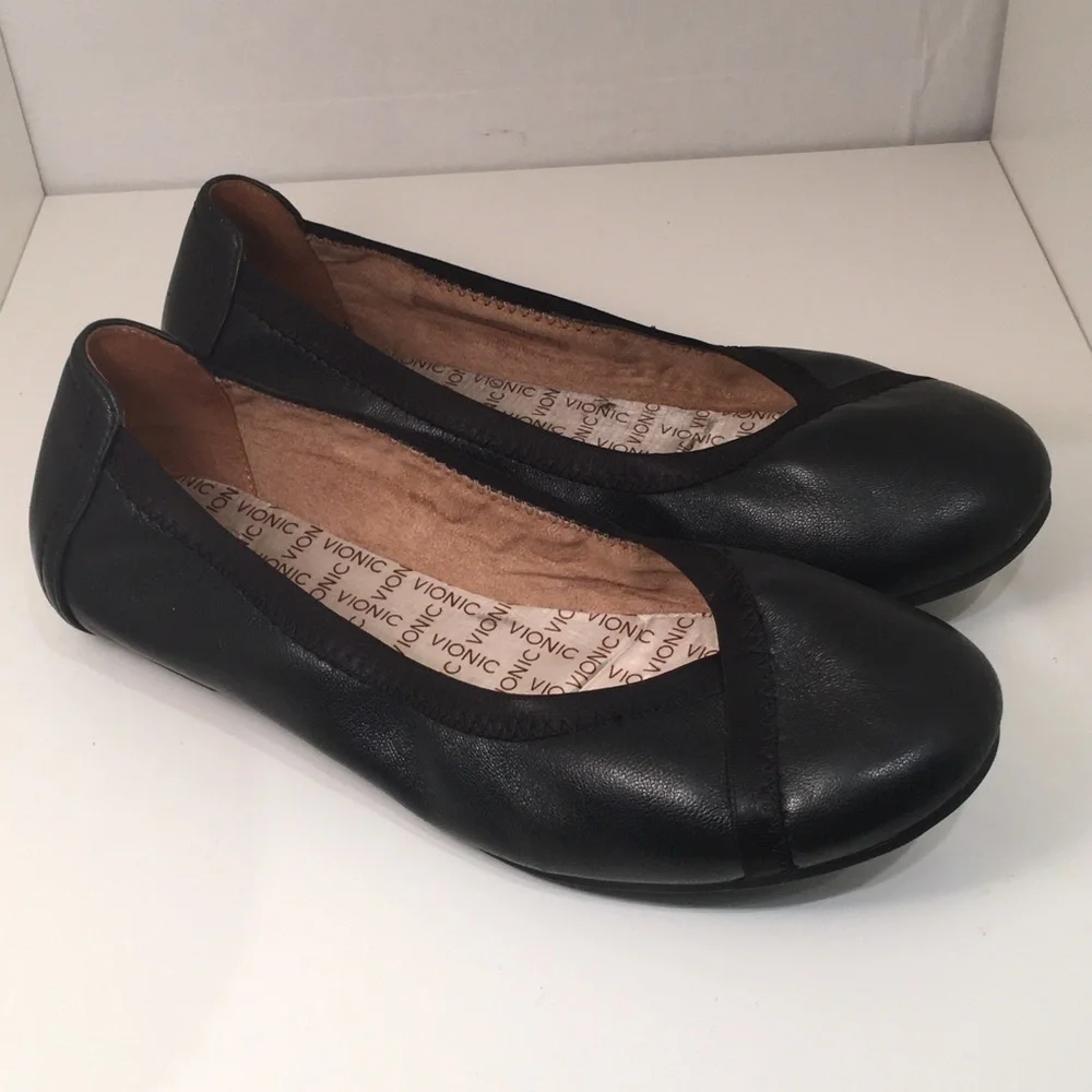 Vionic Shoes Flats Size 6 Black SB-J